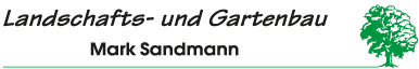 Logografie Landschafts- und Gartenbau Sandmann